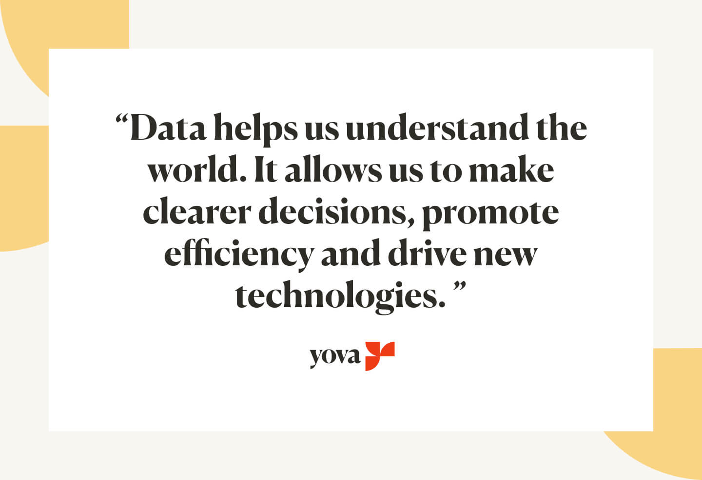 Importance of data to make decisions